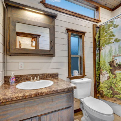premium lakeside cabin - bathroom